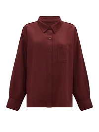 Beachwear Linen Boxy Long-Sleeve Shirt