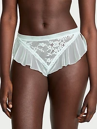 Lace & Mesh Flutter Brazilian Panty