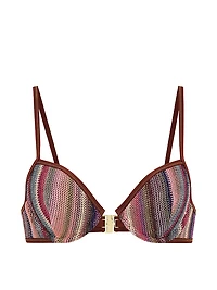 Shimmer Stripe Knit Balconette Bikini Top