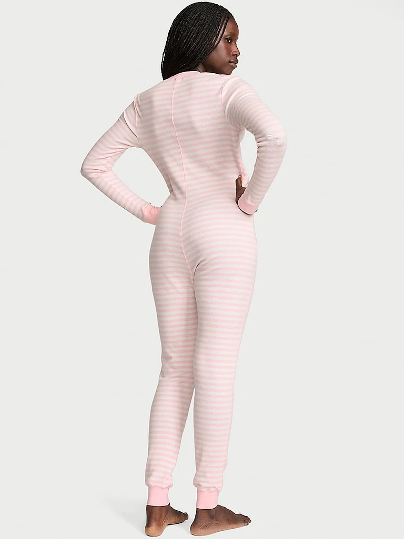Soft Thermal Henley Long Onesie
