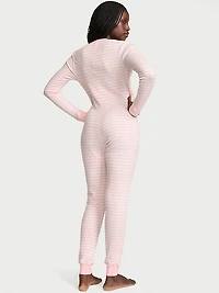 Soft Thermal Henley Long Onesie