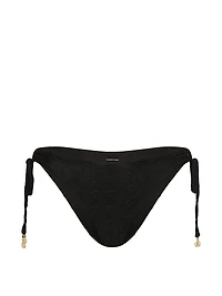 Eyelet Side-Tie Brazilian Bikini Bottom