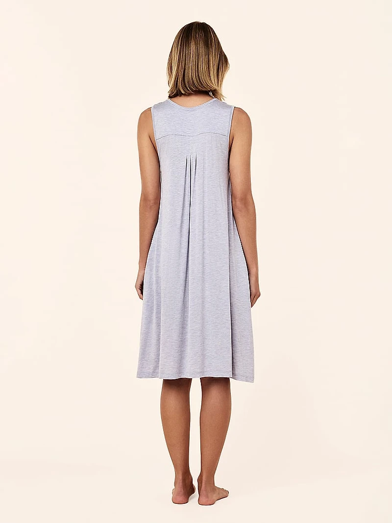 Kate Modal Pleat Front Midi Length Nightie