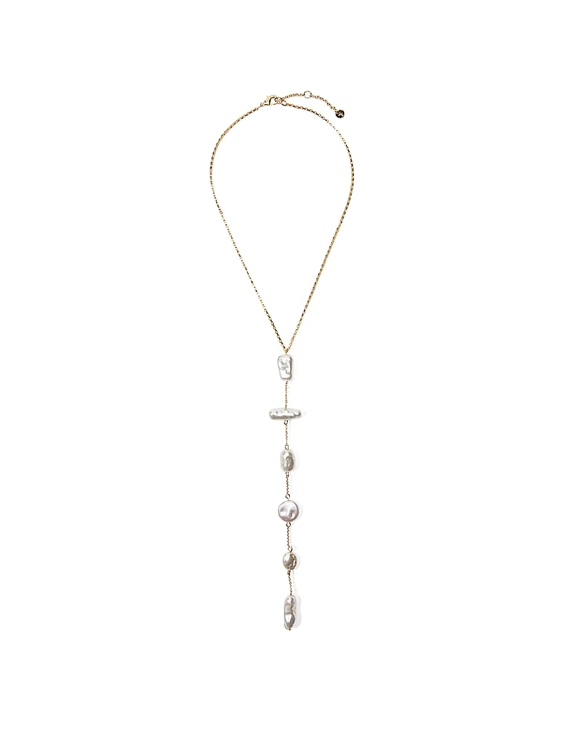 Faux Pearl Drop Necklace