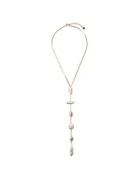 Faux Pearl Drop Necklace
