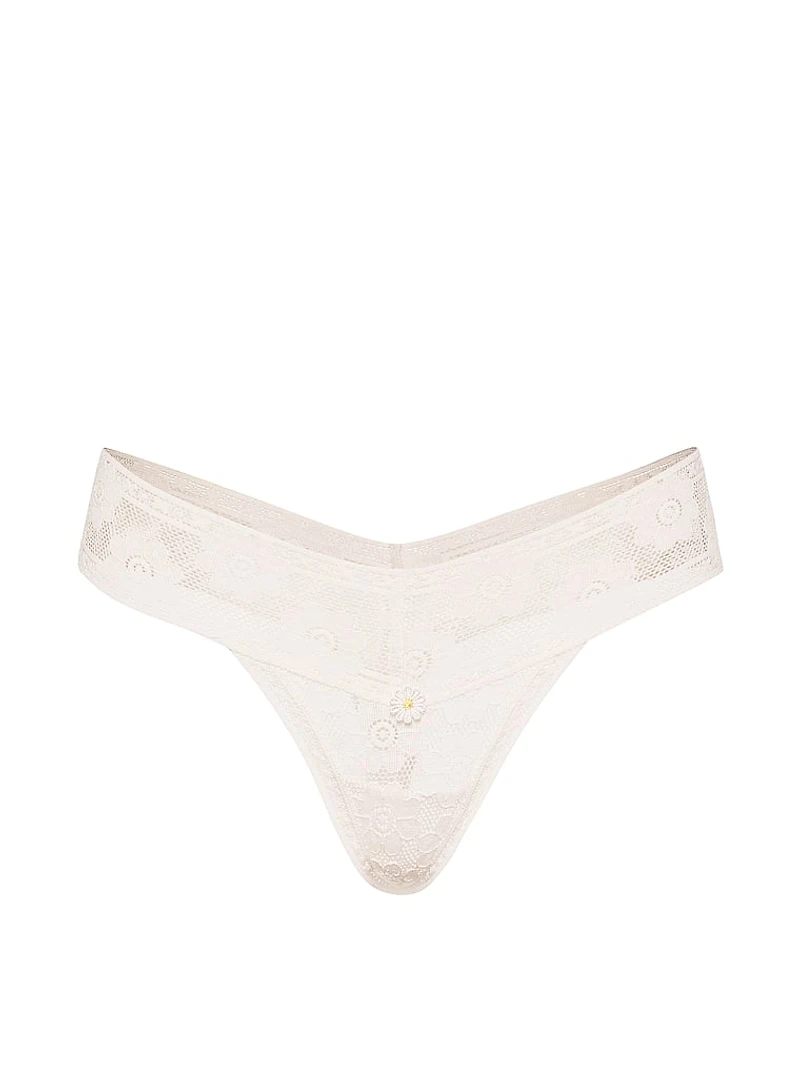 Lace Lace-Up Thong Panty