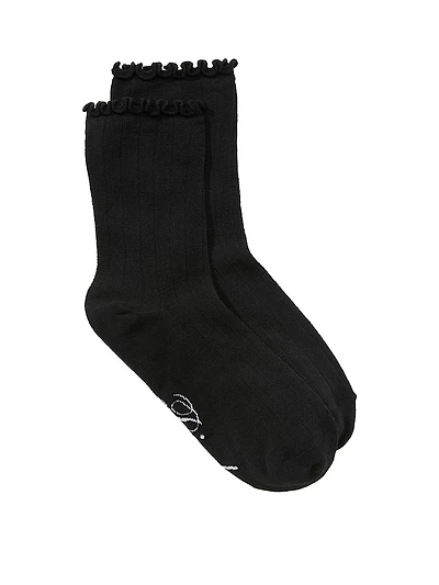 1-Pack Pointelle Ruffle Socks