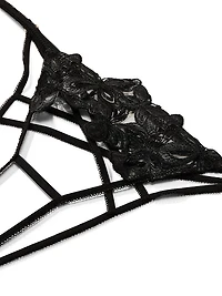Butterflies Embroidery Crotchless Brazilian Panty