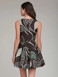 Paisley Square Neck Mini Dress