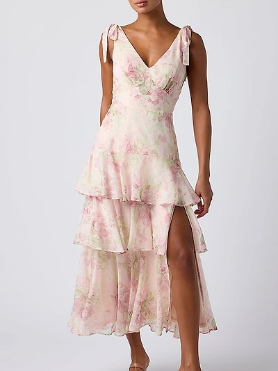 Arya Tiered Midi Dress