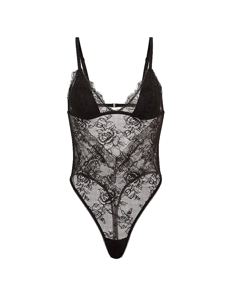 Rose Lace Triangle Bodysuit