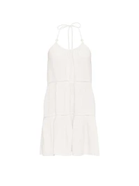 Beachwear Cotton Gauze Tiered Mini Dress