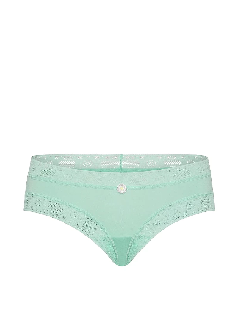 Cotton Lace-Waist Cheeky Panty