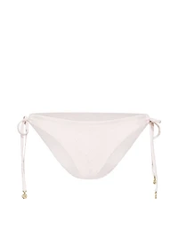 Eyelet Side-Tie Brazilian Bikini Bottom