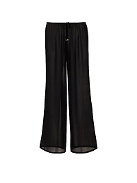 Beachwear Sheer Crinkle Wide-Leg Pant