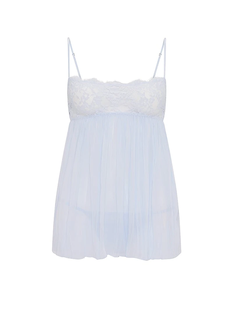Dare to Dream Lace Pleated Babydoll Set