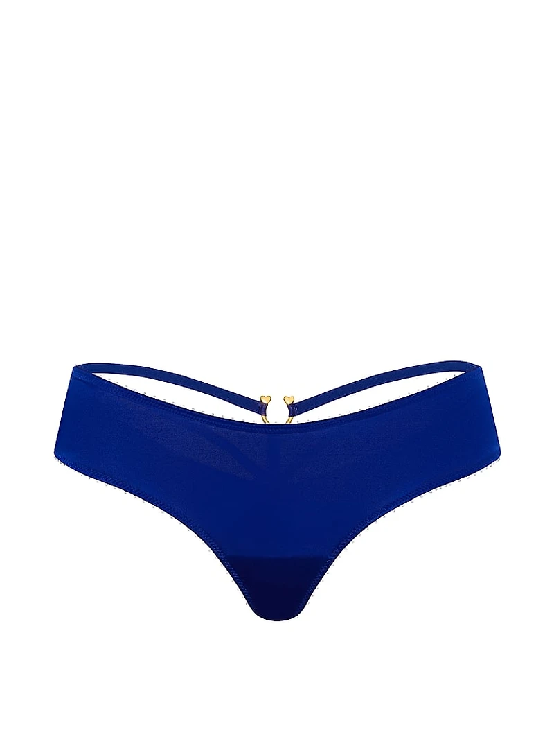 Rose Lace-Trim High-Leg Cheeky Panty