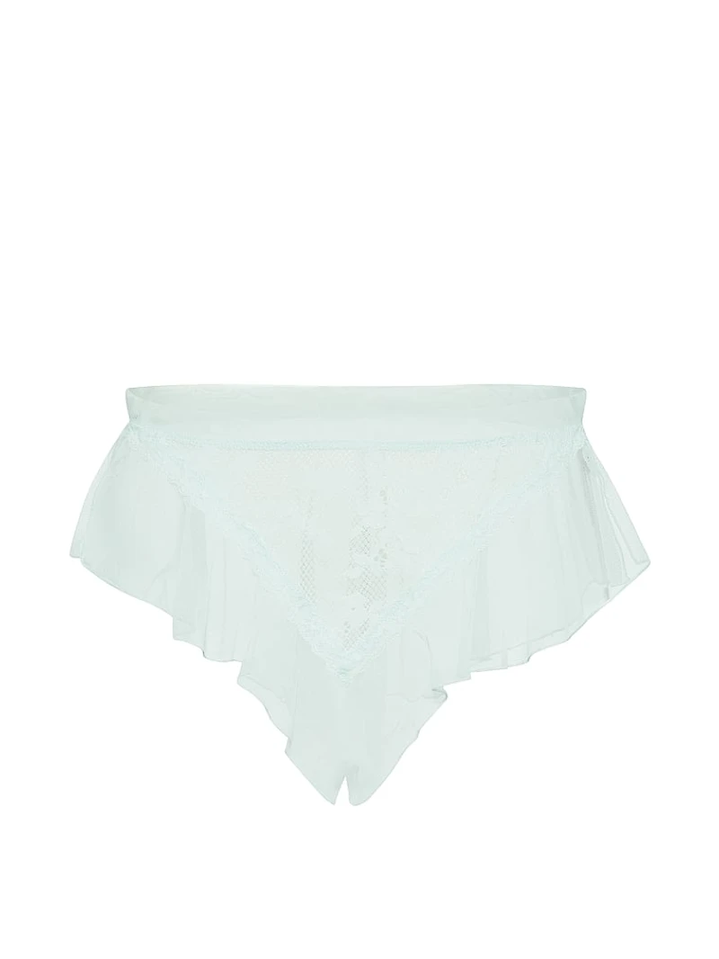 Lace & Mesh Flutter Brazilian Panty