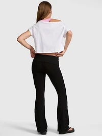 All-Day Cotton™ Rib Waistband Flare Leggings