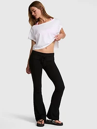 All-Day Cotton™ Rib Waistband Flare Leggings