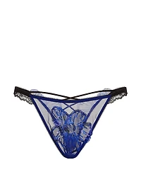 Party Floral Sequin Embroidery Brazilian Panty