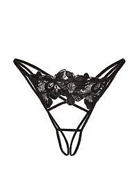 Butterflies Embroidery Crotchless Brazilian Panty