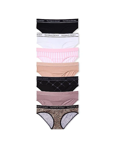 7-Pack Logo Cotton Hiphugger Panties