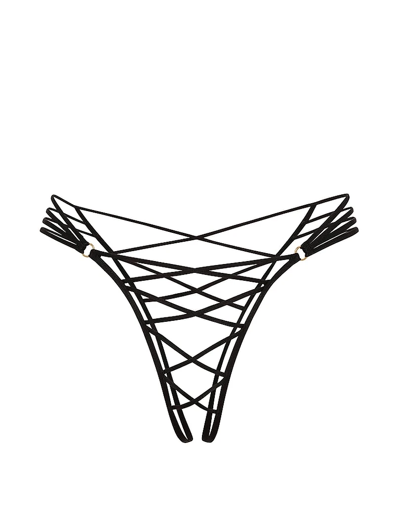 Strappy Crotchless Brazilian Panty