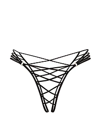 Strappy Crotchless Brazilian Panty