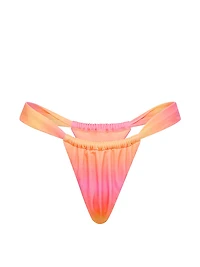 Adjustable Ruched Thong Bikini Bottom