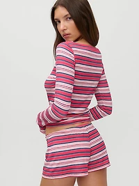 JENNIE x Frankies Bikinis Sophie Lightweight Jersey Long Sleeve Top