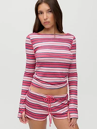 JENNIE x Frankies Bikinis Sophie Lightweight Jersey Long Sleeve Top