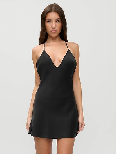 JENNIE x Frankies Bikinis Colette Silk Mini Dress