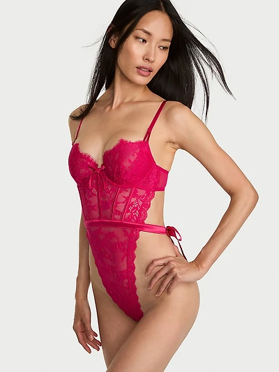 Wicked Unlined Lace Teddy