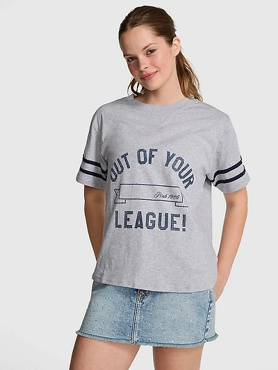 Campus Cotton™ V-Stitch Crewneck Boxy Tee