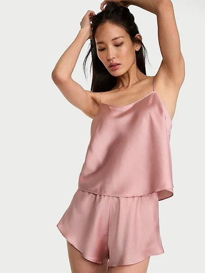Satin Open-Back Cami & Shorts Set