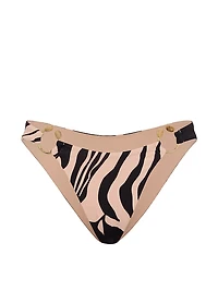 Beach Hoops Textured Jacquard Brazilian Bikini Bottom