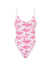 Open-Back One-Piece Swimsuit