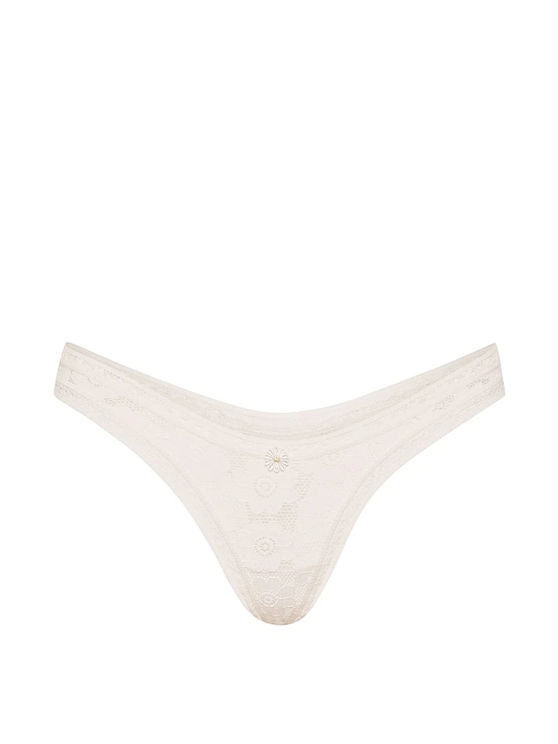Lace Ultra-Mini Scoop Thong Panty