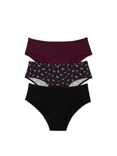 3-Pack Period Hiphugger Panties