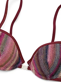 Shimmer Stripe Knit Balconette Bikini Top