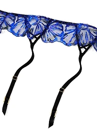 Party Floral Sequin Embroidery Garter Belt