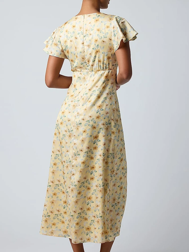 Charity Flutter Sleeve Midi Dress