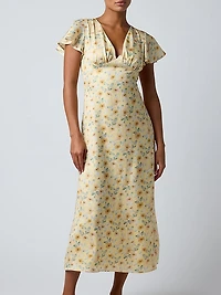 Charity Flutter Sleeve Midi Dress