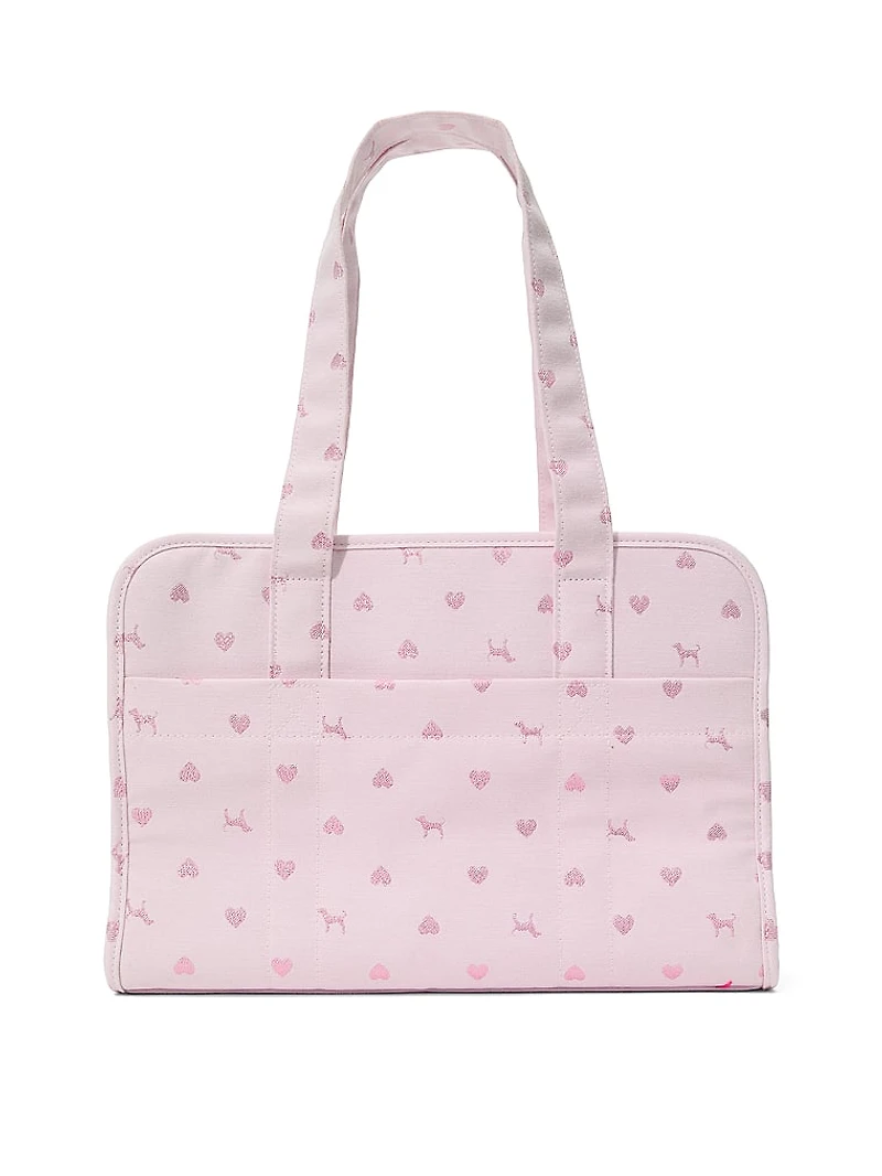 PINK | Elle Jacquard Dog Carrier