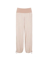 Foldover Linen Jogger Pants