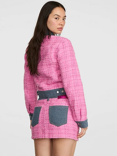 PINK | Elle Denim Tweed Skirt