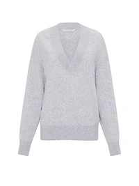 Luxe Knit Oversized V-Neck Sweater