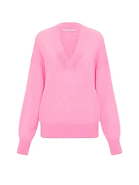 Luxe Knit Oversized V-Neck Sweater