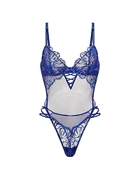 Party Floral Sequin Embroidery Unlined Demi Teddy